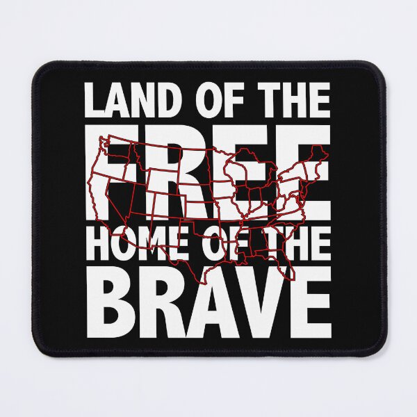Item preview, Land of The Free Home of The Brave Patriotic Memorial Day 4th of July designed and sold by nueschka.