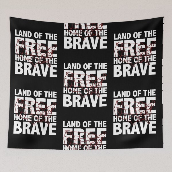 Item preview,  Land of The Free Home of The Brave Patriotic Memorial Day 4th of July designed and sold by nueschka.