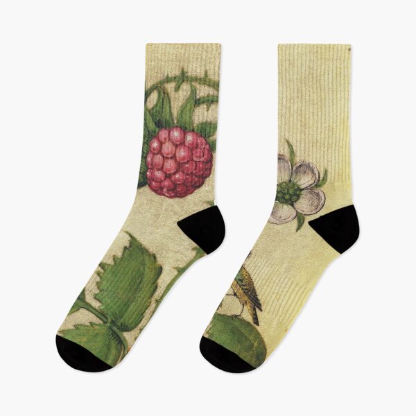 Artikelvorschau, Vintage Blumenmuster-Brombeer-Frucht mit Bluejay-Vogel-berühmter Grafik entworfen und verkauft von Designs24U.