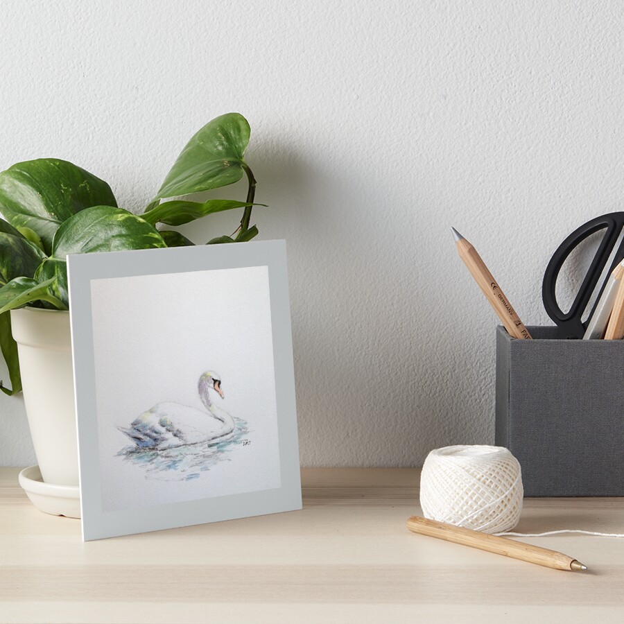 Swan upon the water Art Board Print