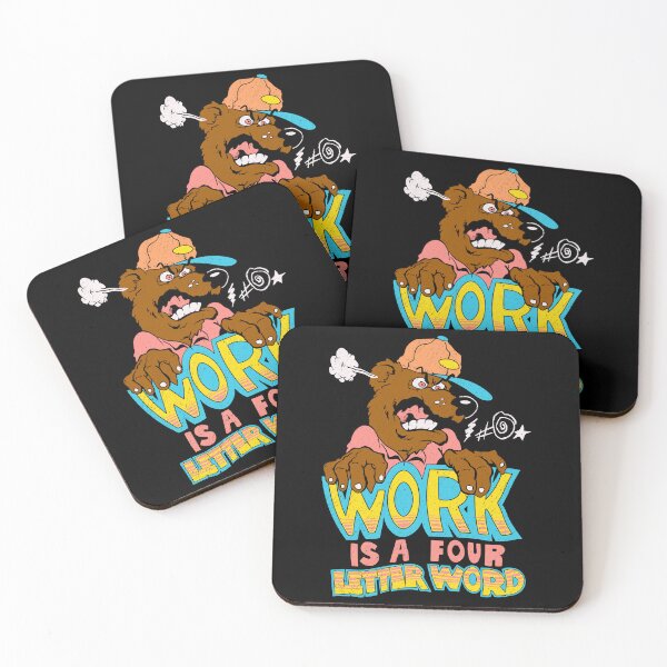 Item preview, 90's Vintage WORK Is A Four Letter Word  designed and sold by Green Tee  Studio.