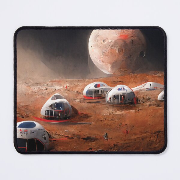 Item preview, Moonbase Retro Futuristic Lunar Surface Pod Concept Art designed and sold by tronictees.
