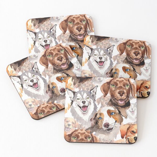 Item preview, Watercolor dogs painting. designed and sold by FGCART.