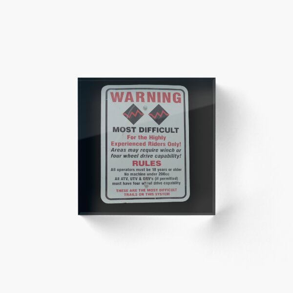Item preview, Double Black Diamond Warning Sign designed and sold by T-Hand141Homestead.