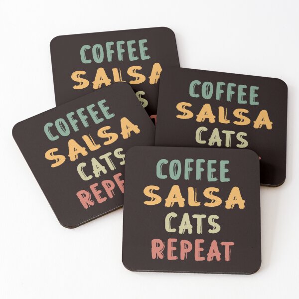Item preview, Coffee Salsa Cats Repeat, salsa Dancer, Dance designed and sold by Aerial Addicts.
