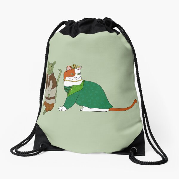 Shrek and Fiona Cats Drawstring Bag