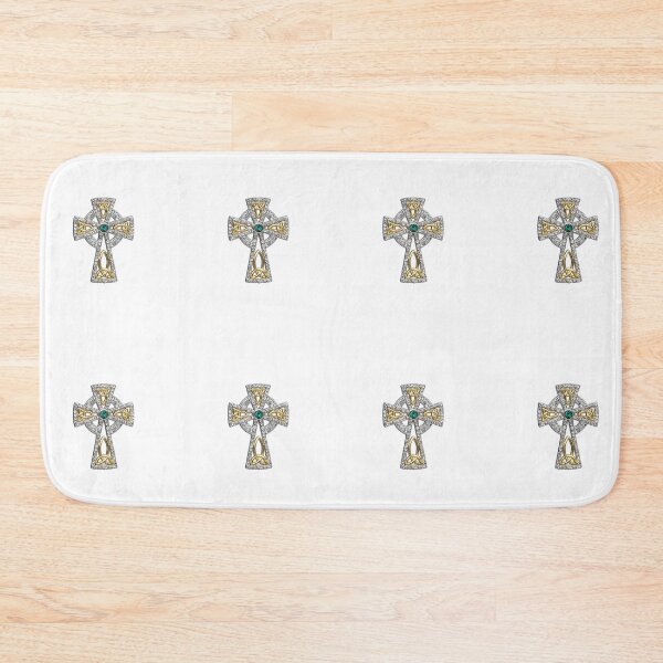Item preview, CELTIC CROSS, JEWELRY GRAPHIC, CHRISTIAN SYMBOL, CRUCIFIX NECKLACE PIN GRAPHICS, SIMULATED DIAMONDS & EMERALD   designed and sold by classic car craze.