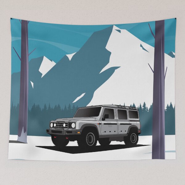 Item preview, 4x4 Mountain Snow Art designed and sold by blackdogshop.