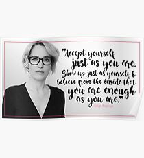 Gillian Anderson Quote - Accept Yourself Poster