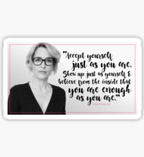 Gillian Anderson Quote - Accept Yourself Sticker