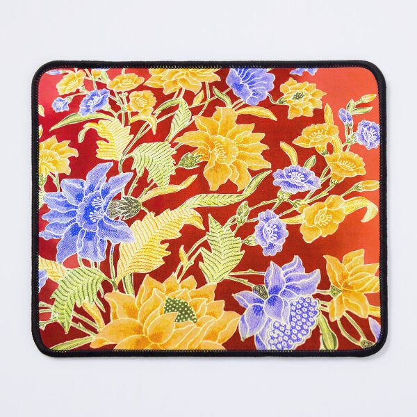 Item preview, Batik Blue Orange Flower designed and sold by NinjaZaleha.