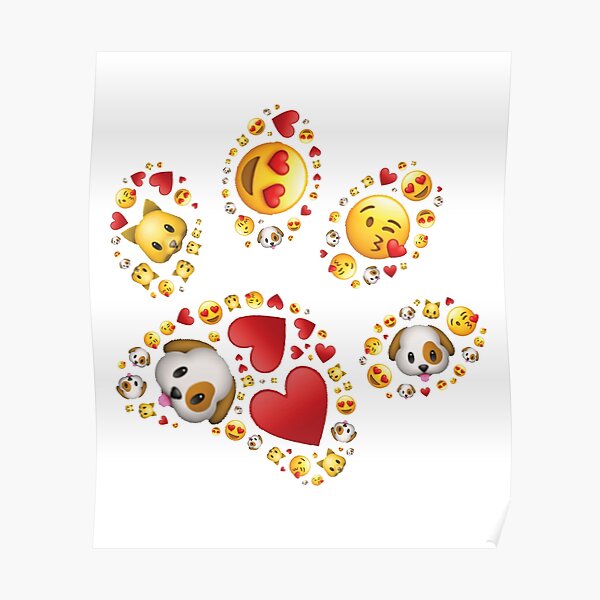 "Pet Lover Emoji Paw" Poster by ShikitaMakes Redbubble