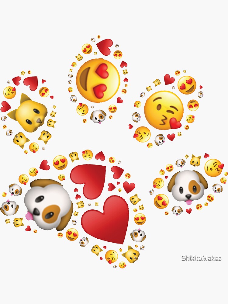 "Pet Lover Emoji Paw" Sticker for Sale by ShikitaMakes Redbubble
