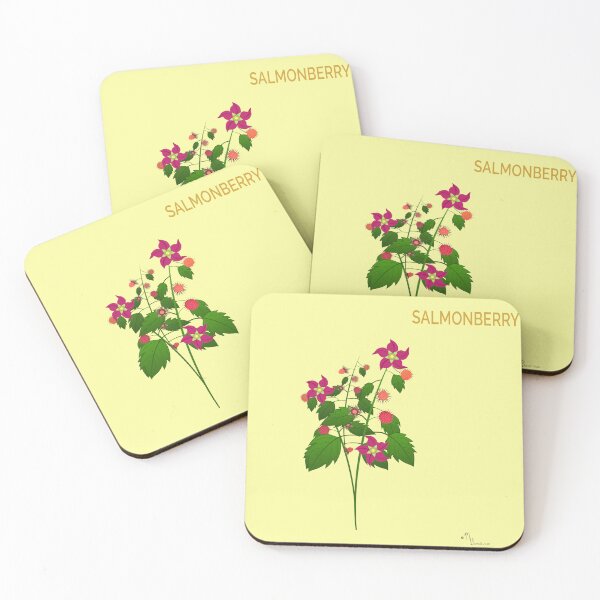 Item preview, Salmonberry with Butter Background designed and sold by YouAreHereArt.