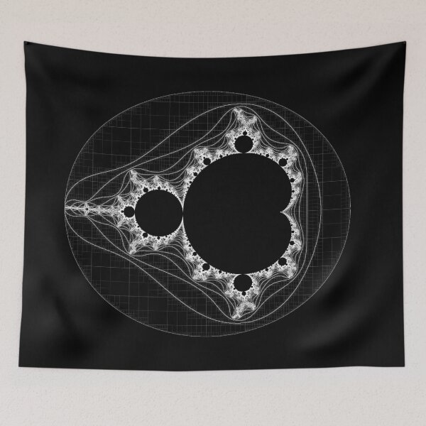 Item preview, White - Linear Mandelbrot designed and sold by Rupert Russell.