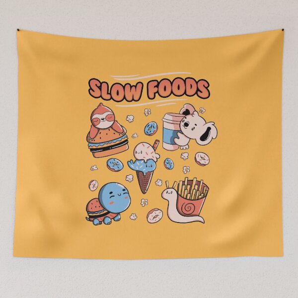 Item preview, Slow Food Cute Animals Sloth Koala turtle Snail Fries designed and sold by Tobe Fonseca®.