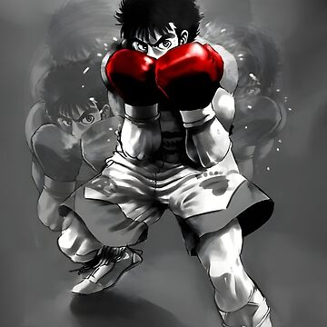 Hajime no Ippo, Ippo, boxing, manga, simple background, black background,  anime boys, minimalism, boxing gloves, sweat