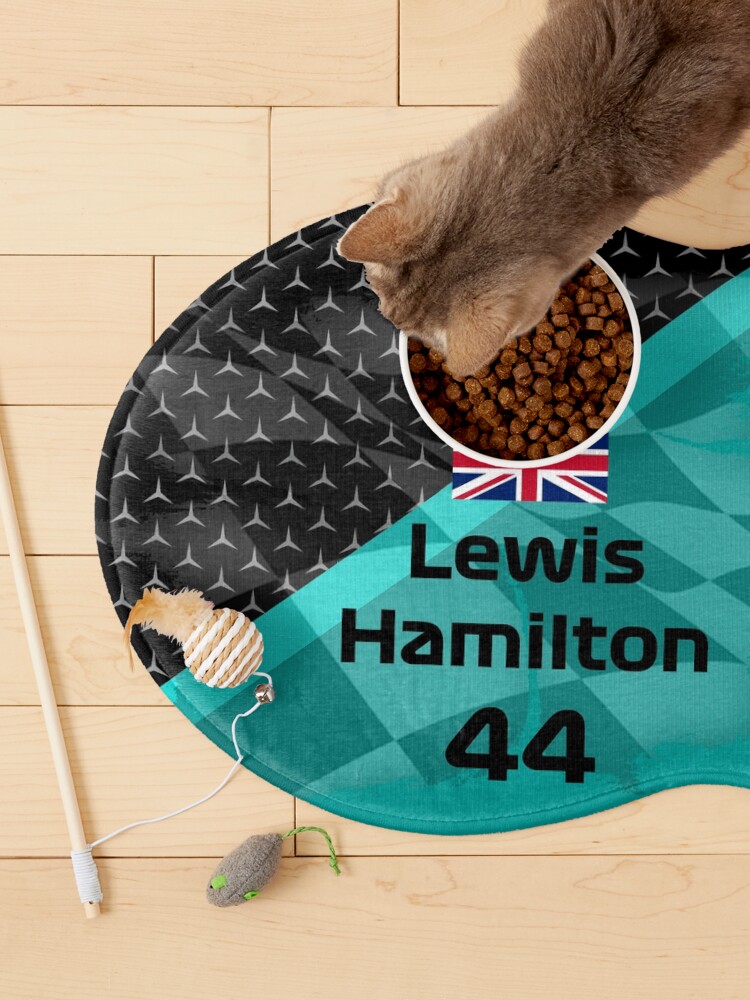 Alternate view of Lewis Hamilton 2020 simple design new colors Pet Mat