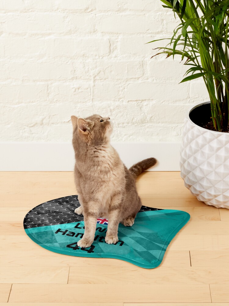 Alternate view of Lewis Hamilton 2020 simple design new colors Pet Mat