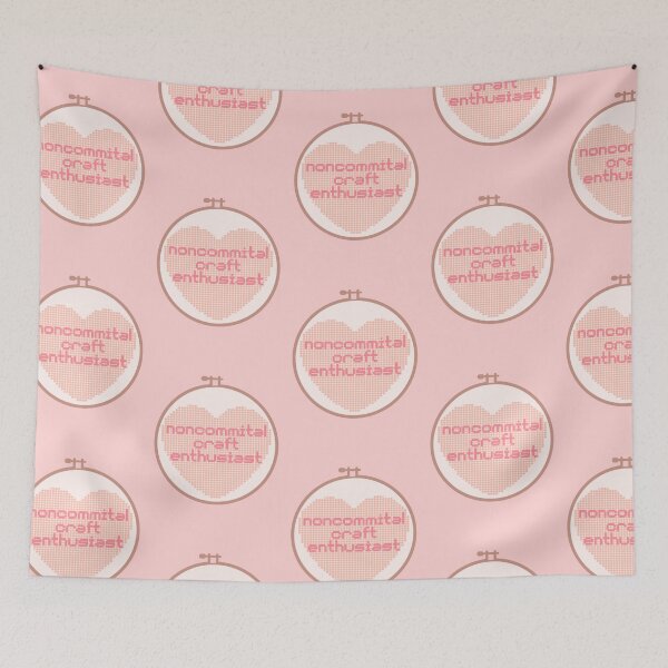 Item preview, Pink and Peach Craft Enthusiast Embroidery Hoop designed and sold by Pink Ribbon.