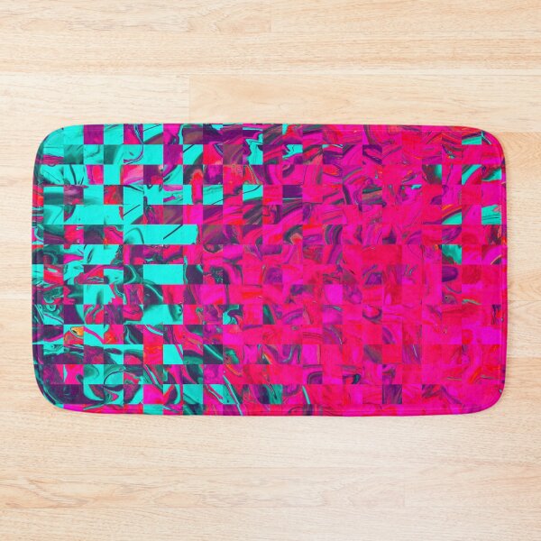 Item preview, Psychedelic pink and light blue chequered design designed and sold by TheHotIgloo.
