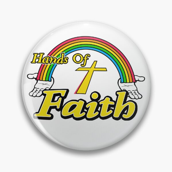 Item preview, Vintage 80's Hands Of Faith | Retro Jesus Rainbow designed and sold by Green Tee  Studio.