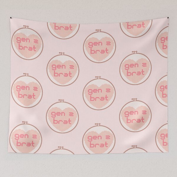 Item preview, Pink Embroidery Gen Z Brat Hoop designed and sold by Pink Ribbon.