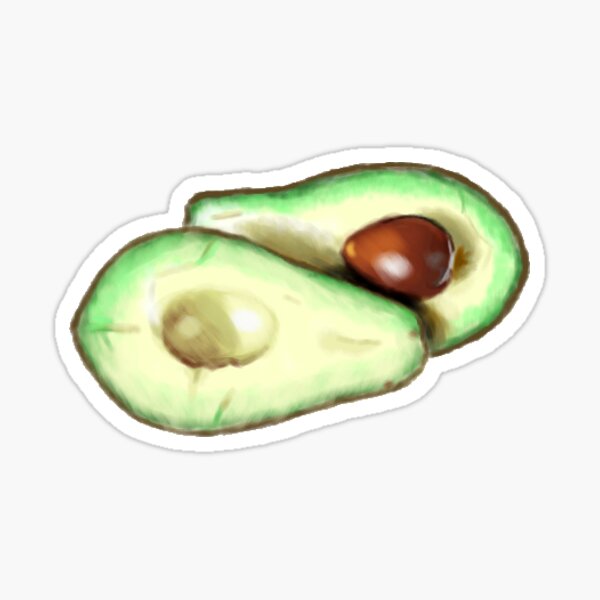 Avocado Halves Sticker