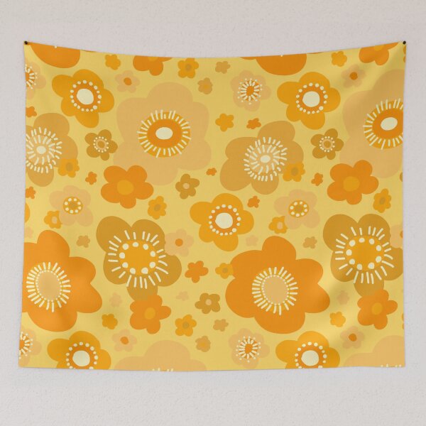 Item preview, Groovy 70s Retro Vintage Floral Pattern  designed and sold by DesertAloha.