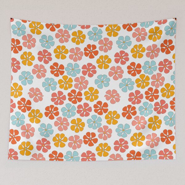 Item preview, Groovy Flowers White Background designed and sold by DesertAloha.