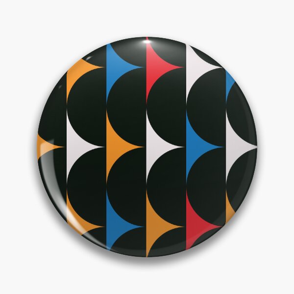 Item preview,  Mid Century Modern  abstract black  half circles pattern designed and sold by Yasminepatterns .