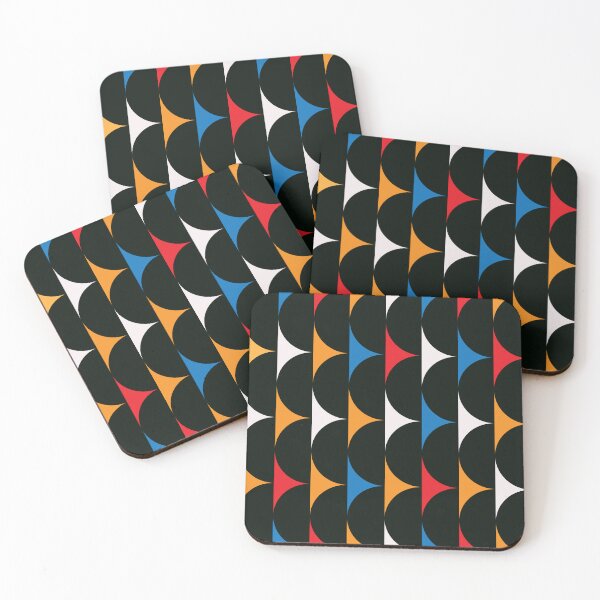 Item preview,  Mid Century Modern  abstract black  half circles pattern designed and sold by Yasminepatterns .