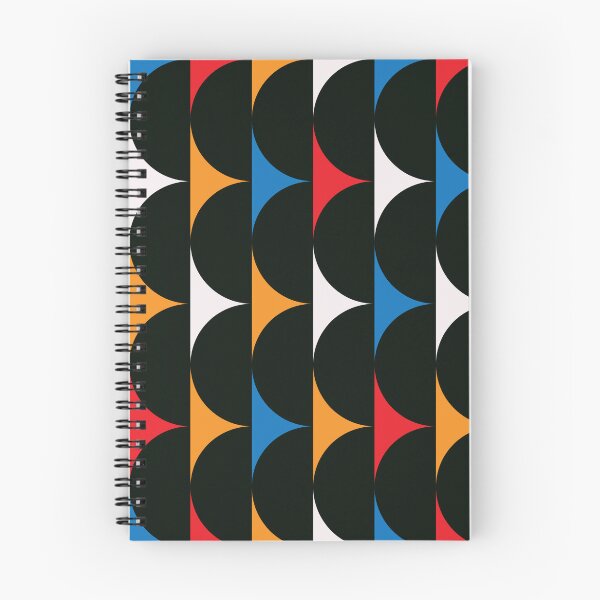 Item preview,  Mid Century Modern  abstract black  half circles pattern designed and sold by Yasminepatterns .