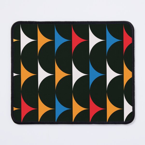 Item preview,  Mid Century Modern  abstract black  half circles pattern designed and sold by Yasminepatterns .