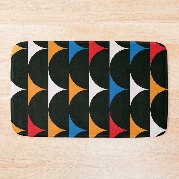 Item preview,  Mid Century Modern  abstract black  half circles pattern designed and sold by Yasminepatterns .