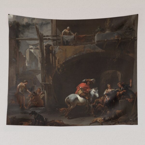 Item preview, The Return from the Hunt | Nicolaes Berchem | 1660 Renaissance Art designed and sold by CJET.