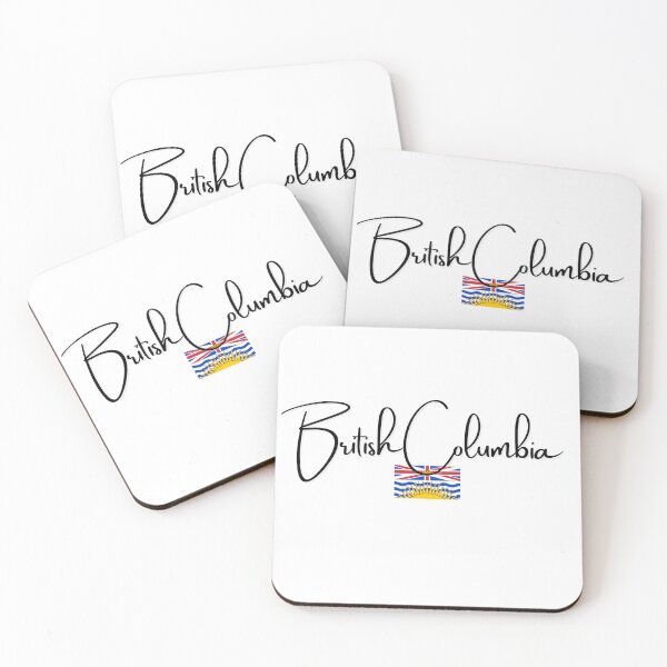 Item preview, British Columbia with small British Columbia flag - British Columbia designed and sold by No.1 Canada Designs.