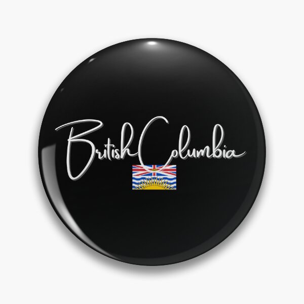 Item preview, British Columbia with small British Columbia Flag flag - British Columbia designed and sold by No.1 Canada Designs.