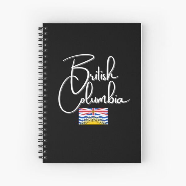 British Columbia with small British Columbia Flag flag - British Columbia Spiral Notebook