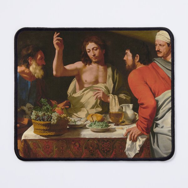 Item preview, The Supper at Emmaus | Bartolomeo Cavarozzi | 1625 Renaissance Gospel Biblical Art designed and sold by CJET.