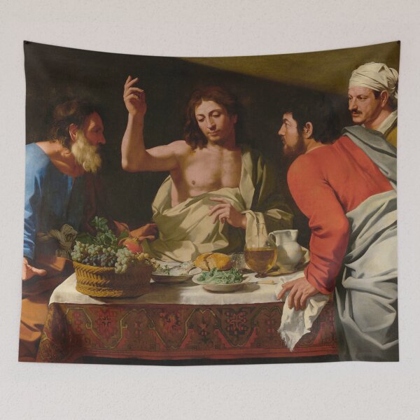 Item preview, The Supper at Emmaus | Bartolomeo Cavarozzi | 1625 Renaissance Gospel Biblical Art designed and sold by CJET.