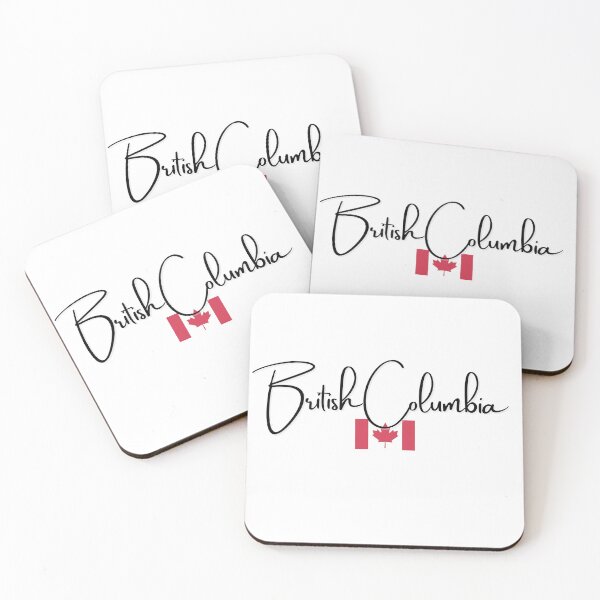 Item preview, British Columbia with small Canadian flag - British Columbia designed and sold by No.1 Canada Designs.