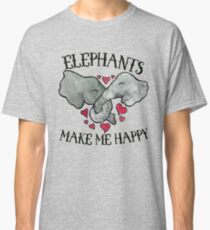 Elephants make me happy Classic T-Shirt
