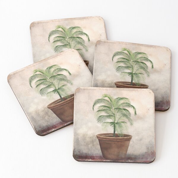 Item preview, Vintage potted tropical palm designed and sold by WesternExposure.