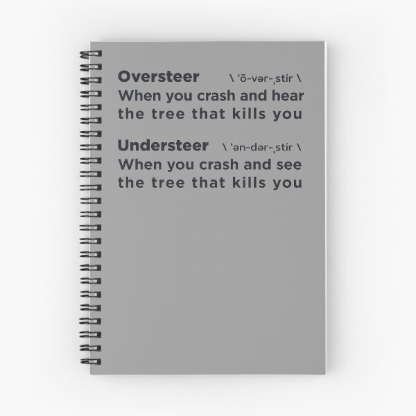 Item preview, Oversteer and Understeer easy explanation using a tree - Dark gray designed and sold by F440.