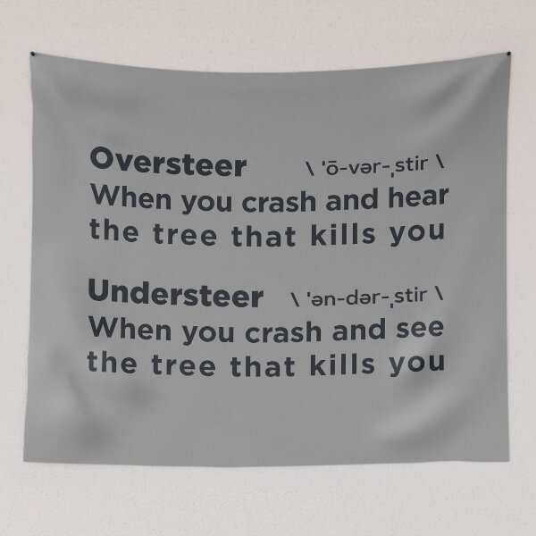 Item preview, Oversteer and Understeer easy explanation using a tree - Dark gray designed and sold by F440.