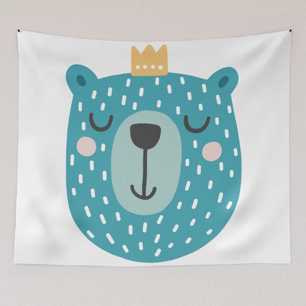 Item preview, Blue Bear with Crown designed and sold by greenoriginals.