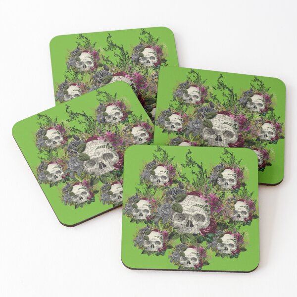 Item preview, Green Skulls for Halloween designed and sold by KVDcreations.