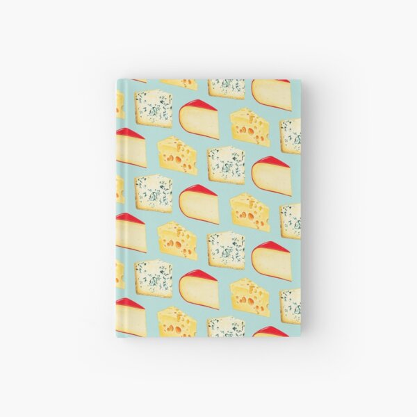 Cheese Pattern - Blue Hardcover Journal