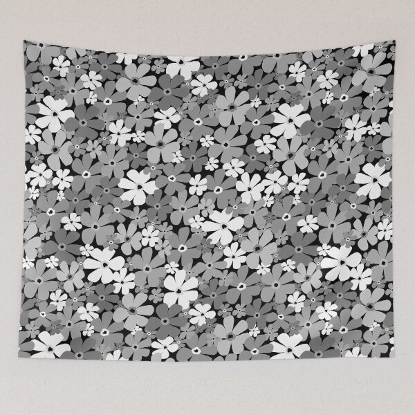 Item preview, Groovy Daisies - Black White designed and sold by KBurnsArt.